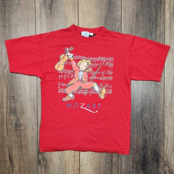 Vintage Mozart "Salzburg" breakthough T-Shirt Red Size Small - Picture 10 of 12